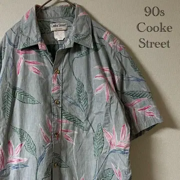 90s Cooke Street/알로하 셔츠 /M/블루/USA제