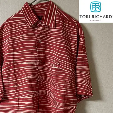 Tori Richard(토리 리차드) 알로하 셔츠 /S/레드