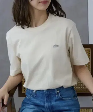 라코스테 반팔 티셔츠 TH5582-99 아이보리