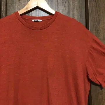 AURALEE 크루넥 무지 티셔츠 5 XL 브라운