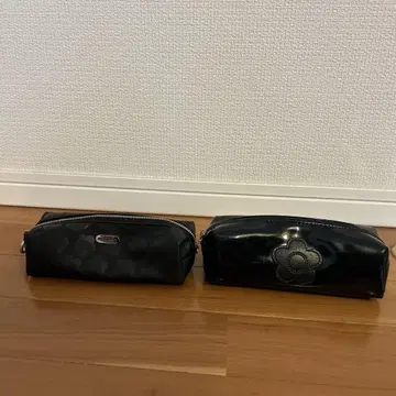 마리콴트 펜 케이스 2개 세트 블랙