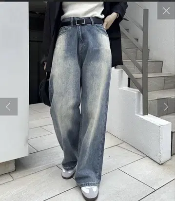 mystic 오버 다이 와이드 데님