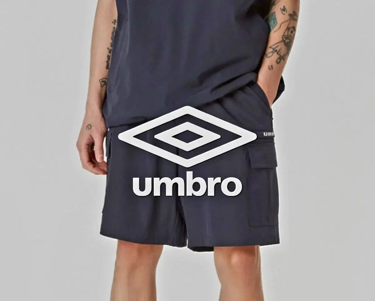 Men's 2023 Umbro Regular Price 70,000 Nylon Span Cargo Shorts Training Wear