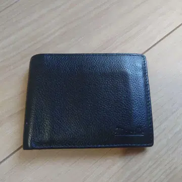 마렐리 블랙 가죽 접이식 지갑