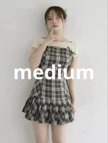 M 앤 마리 Karen 체크 미니 드레스 AM1324