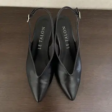 LE TALON 블랙 슬링백 펌프스