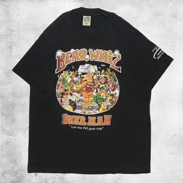 90's BEAR WHIZ BEER 티셔츠 싱글 스티치 L 사이즈