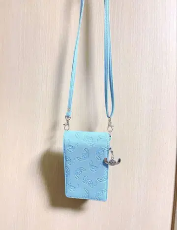 스티치 모바일 포셰 엠보 참 포함 모바일 미니백