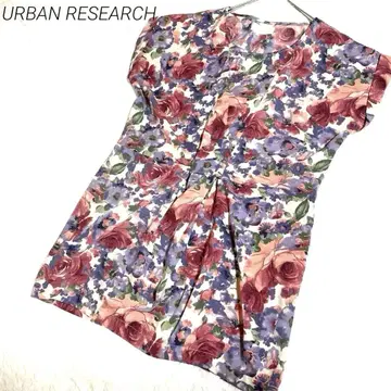 URBAN RESEARCH 꽃무늬 튜닉 반팔 캐주얼 포멀 화려함