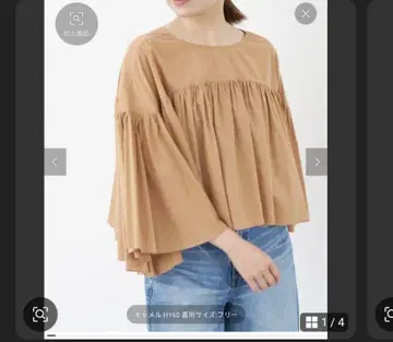 개더 프릴 숏 블라우스