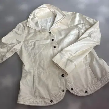 sepia 여성용 상의 셔츠 아이보리 버튼 자켓