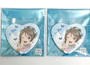 러브 라이브 Aqours 하트형 캔뱃지 와타나베 요 2종 세트