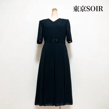 도쿄 SOIR 소와르 블랙 포멀 원피스 봄/여름 관혼상제 상복 예복