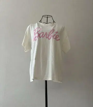 H&M Barbie 티셔츠 S 사이즈 크림 화이트