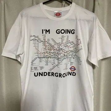 런던 지하철 노선도 티셔츠 구제 의류 underground