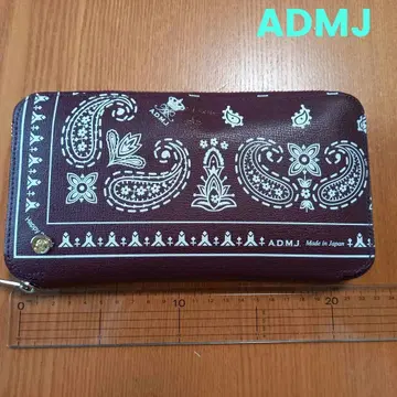 ADMJ 반다나 패턴 가로 지갑 지갑 보르도