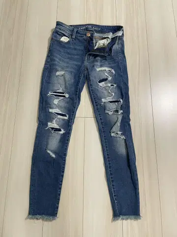 AMERICAN EAGLE 데미지 스키니 US0 데님 청바지