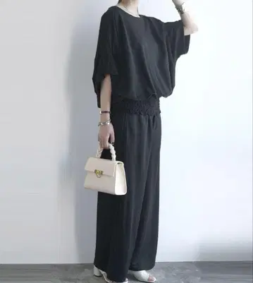 블랙 루즈핏 셋업