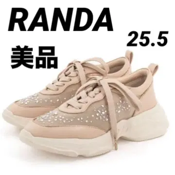 새상품급! RANDA 란다 시어 스니커즈 핑크 베이지 통굽 LL
