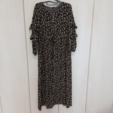 저널 스탠다드 심플리시떼 꽃무늬 프릴 소매 롱 원피스