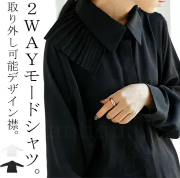 patterntorso antiqua 2WAY 모드 셔츠 블랙