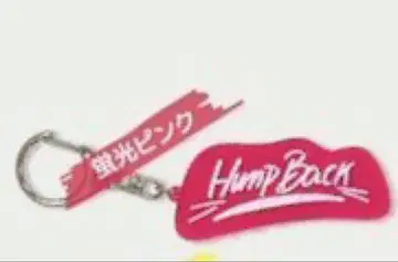Hump Back 로고 아크릴 키링 형광 핑크