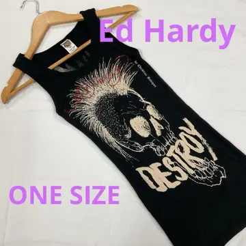 Ed Hardy 탱크탑 해골 블랙 ONE SIZE #1204