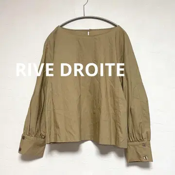 리브 드와 RIVE DROITE 보트넥 블라우스 베이지 여성용 M