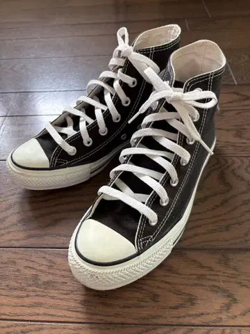 ALL STAR 블랙 하이컷 스니커즈 24.5