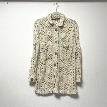 ZARA 크로셰 자켓 가디건 S 사이즈 베이지 아이보리