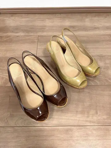 넘버투엔티원 미쓰코시 이세탄 웨지 샌들 23cm 2켤레 세트
