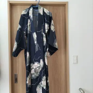 꽃무늬 네이비 유카타 복조리 포함