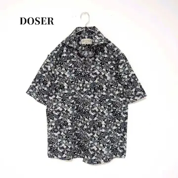 오키나와 DOSER 두시 남성용 카리유시 의류 모던한 꽃무늬 L 사이즈