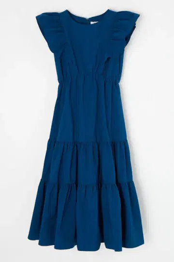 moussy FLARE SLEEVE 드레스 블루 1