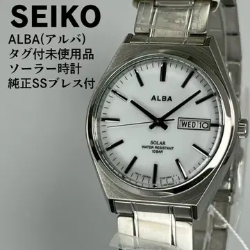 미사용품 SEIKO 세이코 ALBA 솔라 시계 심플한 디자인