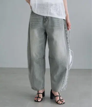 커브 레그 데님 팬츠