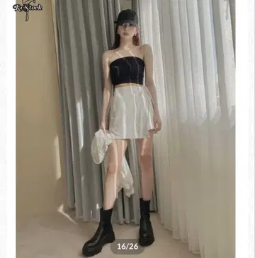 fiction tokyo 랩 미니 스커트 이너 숏팬츠 포함 미사용