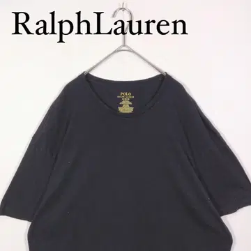 Ralph Lauren 블랙 무지 티셔츠 클래식 핏 XL