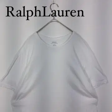 Ralph Lauren 화이트 무지 티셔츠 클래식 핏 L