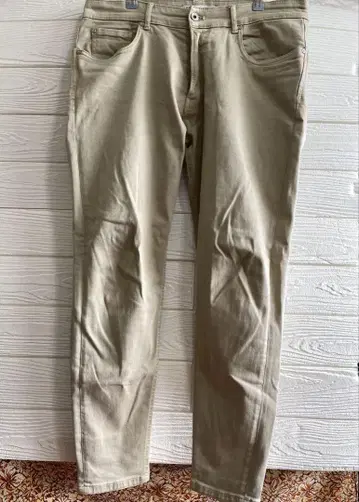 스트레치 데님 팬츠 자라 베이지 스키니 팬츠 EUR 46