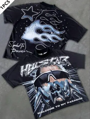usuk drip hellster 래퍼 티셔츠 반팔