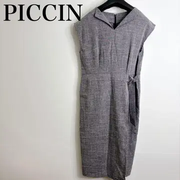 택 포함 새상품 PICCIN 슬리브리스 원피스 그레이 계열