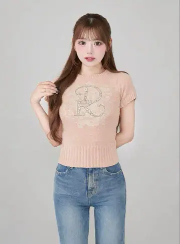 Darich 다리치 DR 비쥬 플라워 니트 탑