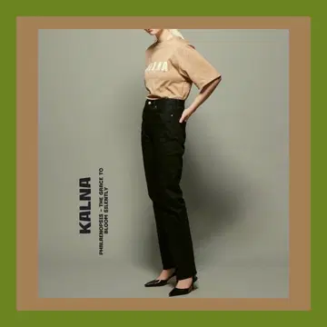 KALNA 카르나 로고 티셔츠 면 100% 5부 소매 코튼 성숙 캐주얼
