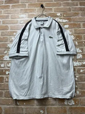 라코스테 피케 셔츠 원 포인트 오버 사이즈 아이보리 LACOSTE