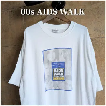 00s AIDS WALK 사진 티셔츠 XL