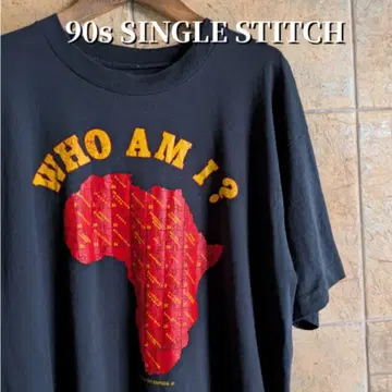 90s WHO AM I  흑인  철학  티셔츠 싱글 스티치