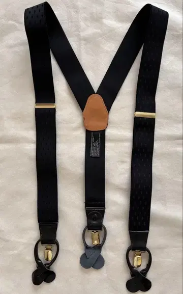 이탈리아제 블랙 서스펜더