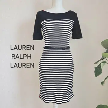 RALPH LAUREN 랄프 로렌 원피스 보더 타이트 반팔