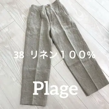 Plage 베이지 와이드 팬츠 38 린넨 100%